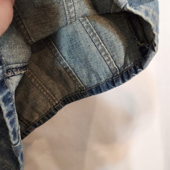 CHRISTOPHER & BANKS CJ BANKS Y2k Blue Denim Multi Panel Pleated Skirt Women 20W - Picture 9 of 10